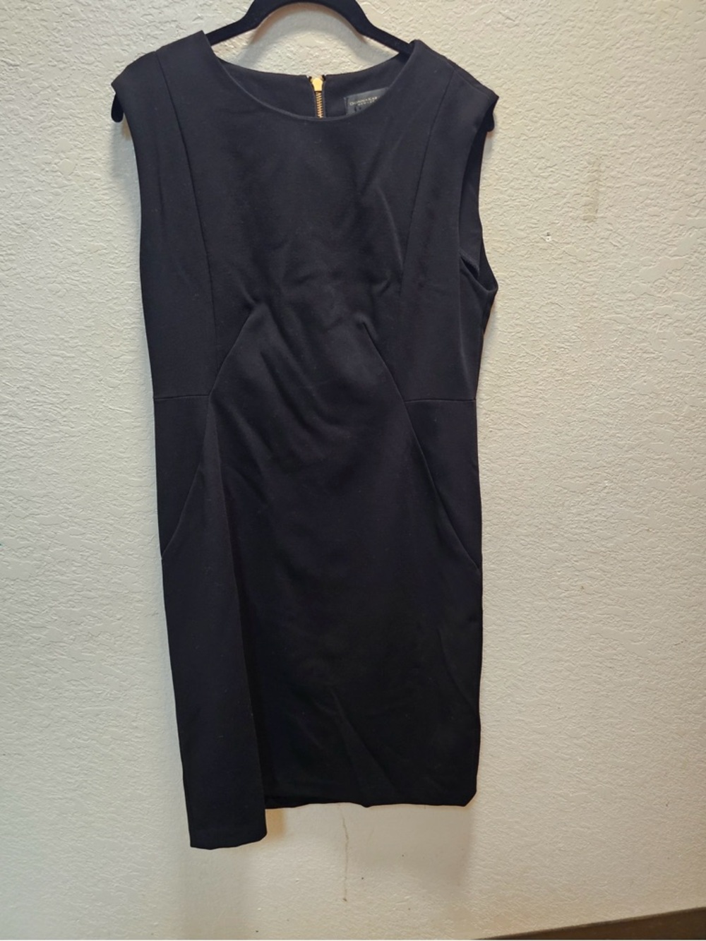 Donna Karan Black Sleeveless Sheath Mini Dress